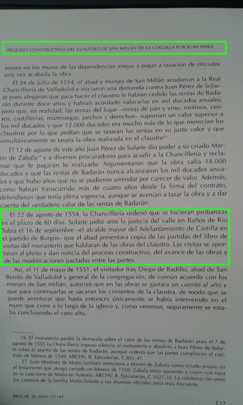 Imagen del documento Proceso constructivo del claustro de San Millán de La Cogolla por Juan Pérez